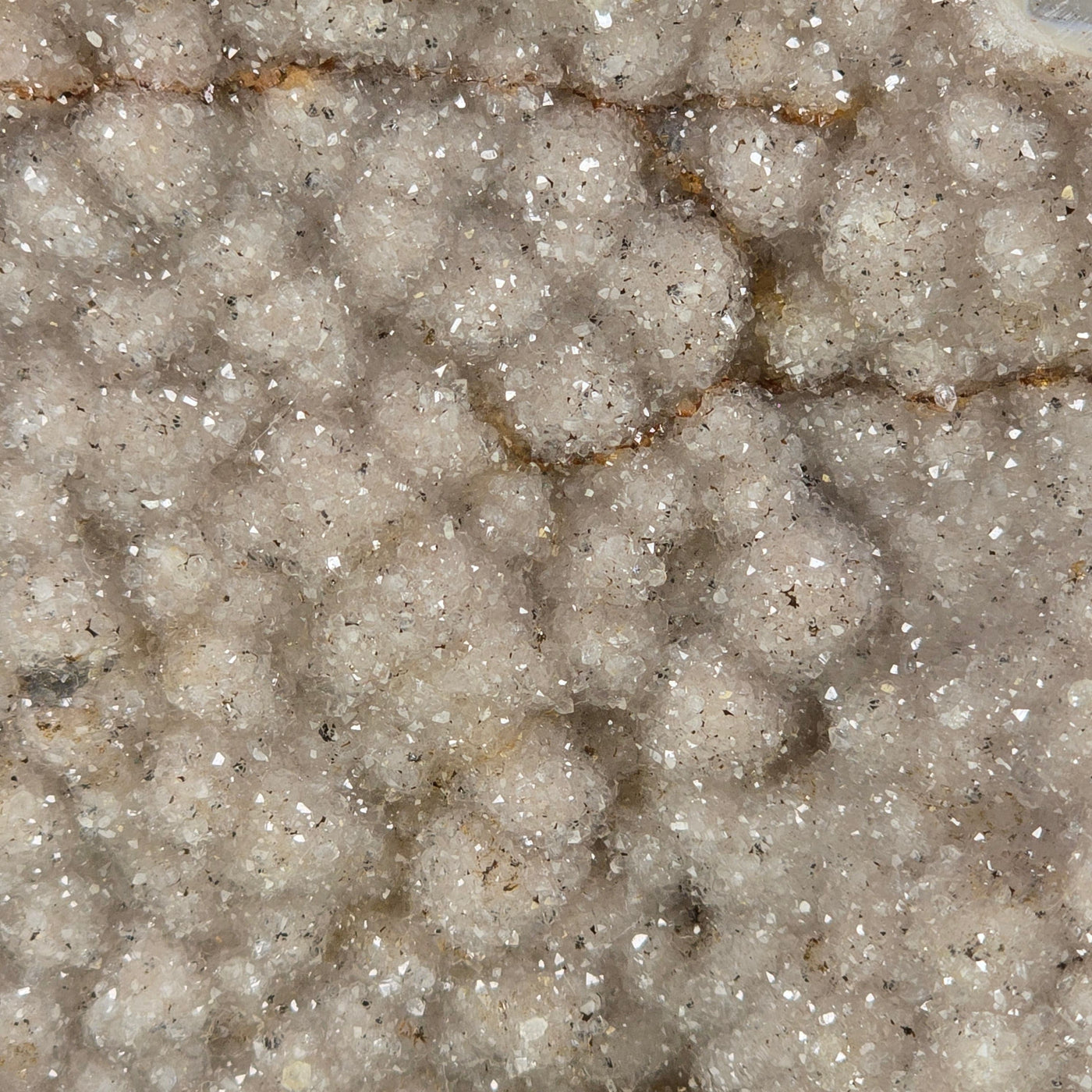 Light Amethyst Druzy Crystal Heart - One-of-a-Kind closeup for detail