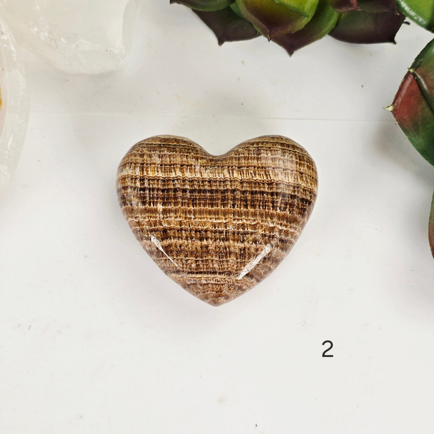 Aragonite Crystal Heart - You Choose variant 2 labeled