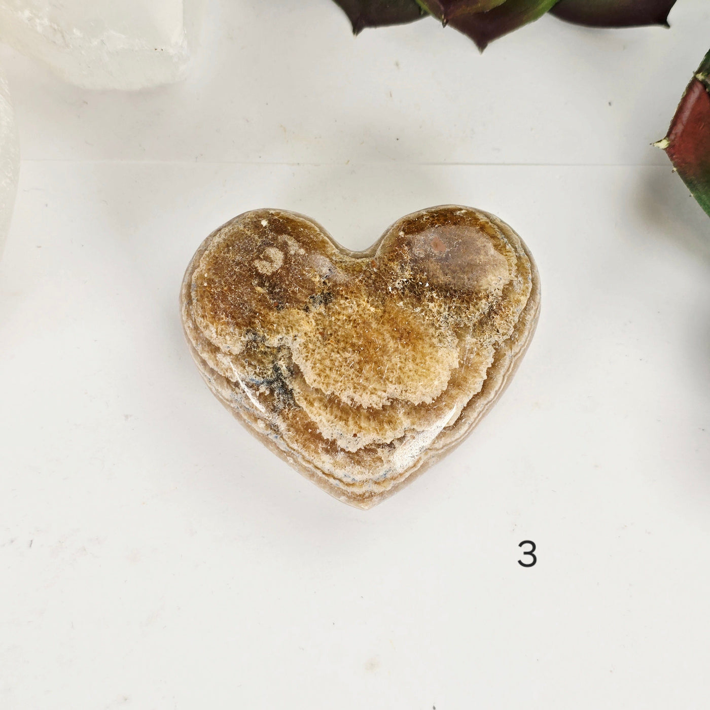Aragonite Crystal Heart - You Choose variant 3 labeled