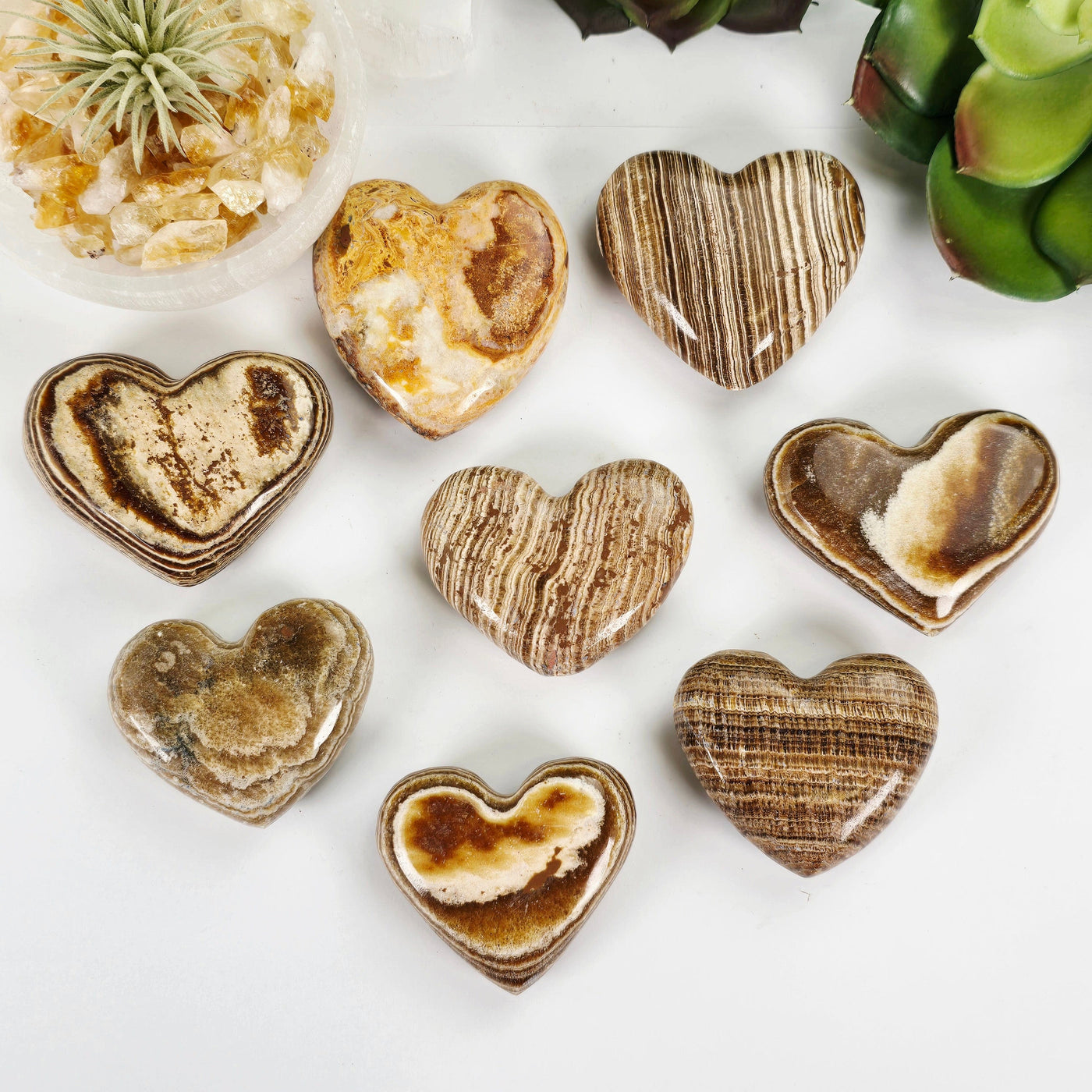 Aragonite Crystal Heart - You Choose all variants top view