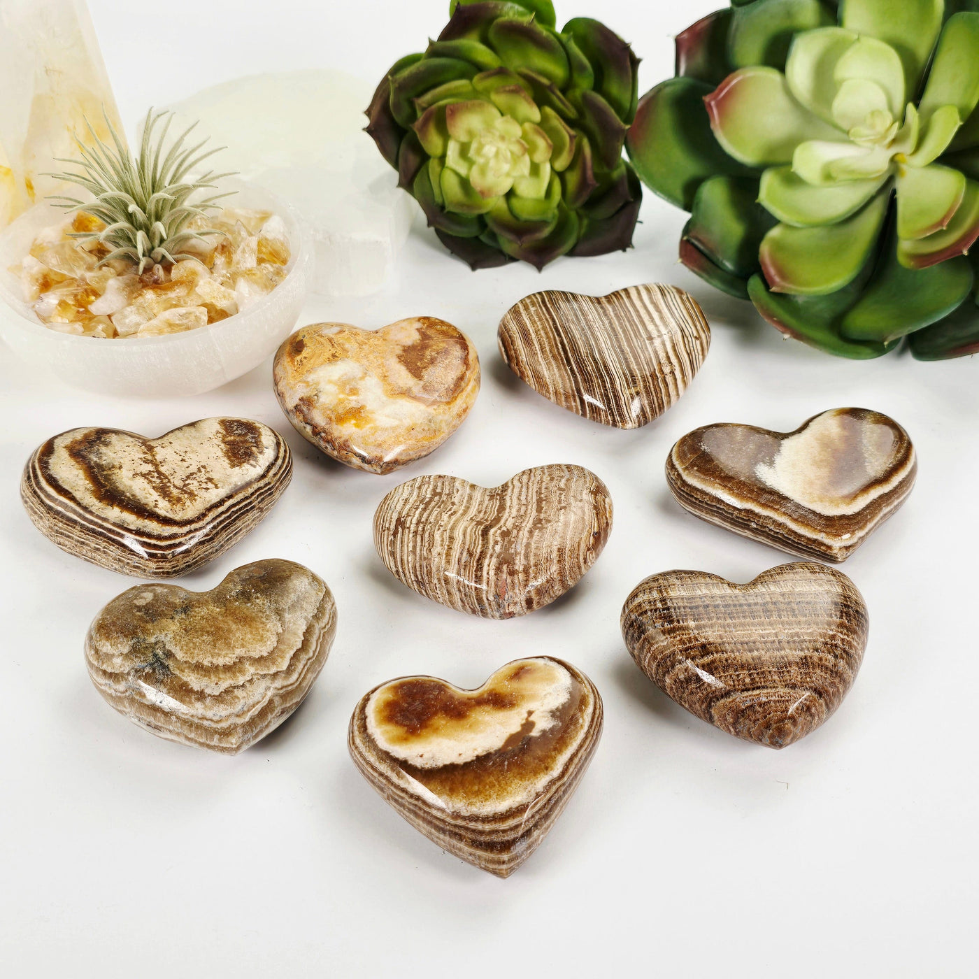 Aragonite Crystal Heart - You Choose all variants side view