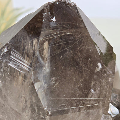Rutilated Smokey Quartz - Large Crystal Cluster - One-of-a-Kind #2 closeup for detail