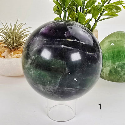 Fluorite Crystal Sphere - You Choose #2 variant 1 labeled
