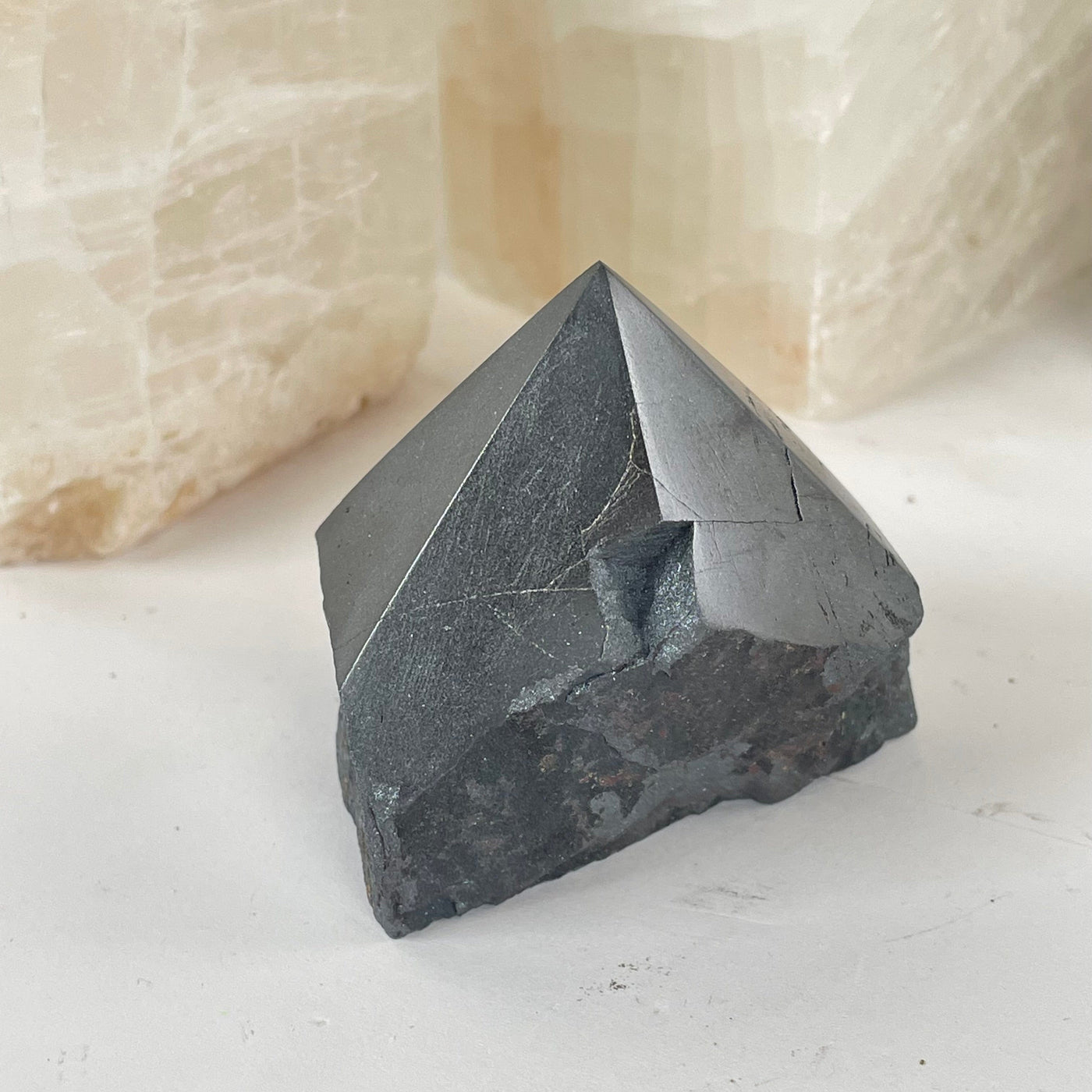 Hematite Semi Polished Crystal Point from another angle