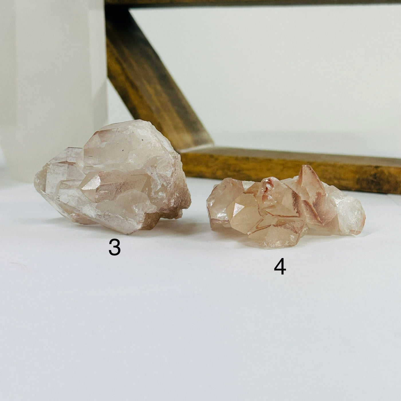 lithium quartz with decorations in the background