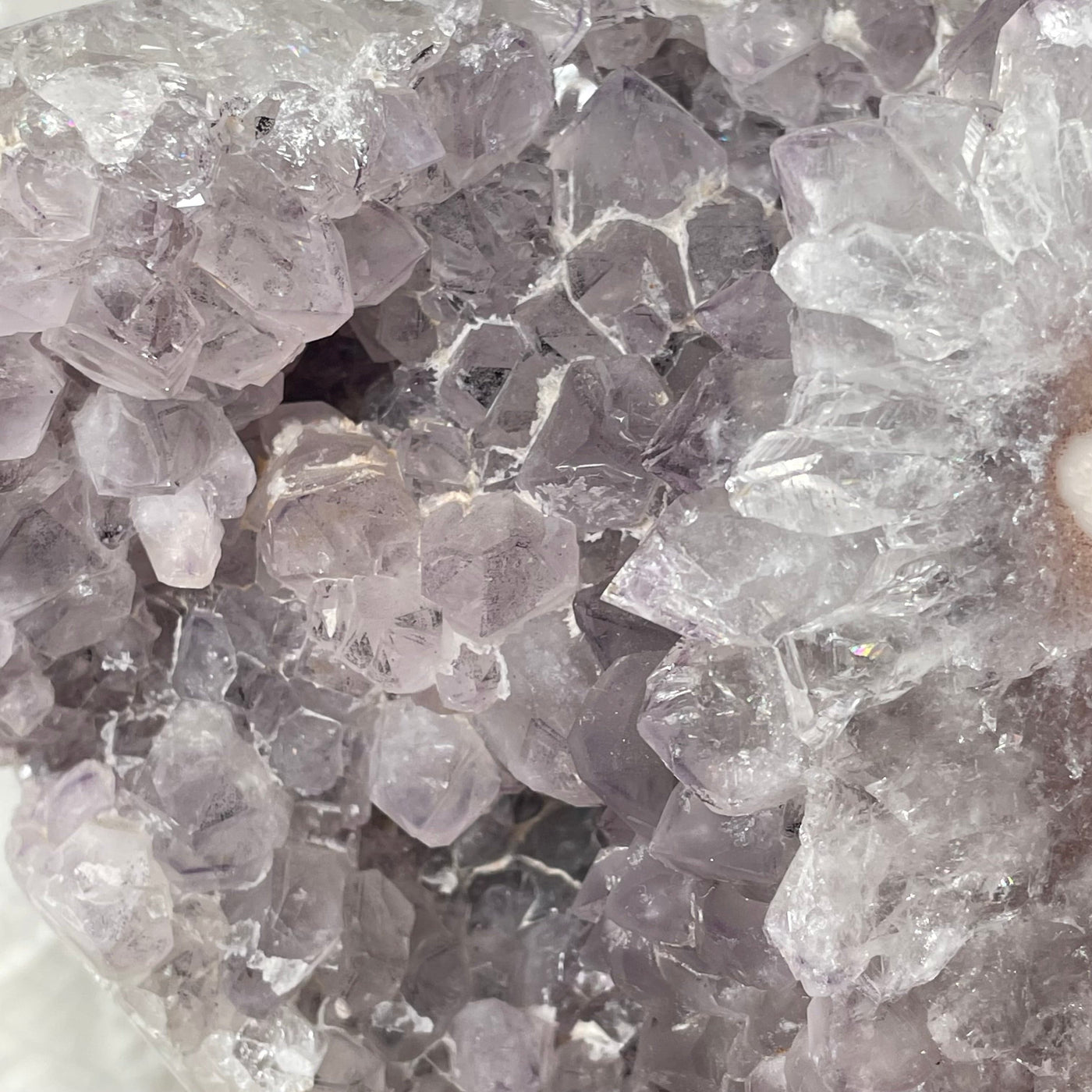 Amethyst Crystal Cluster with Stalactites on Metal Stand - One-of-a-Kind