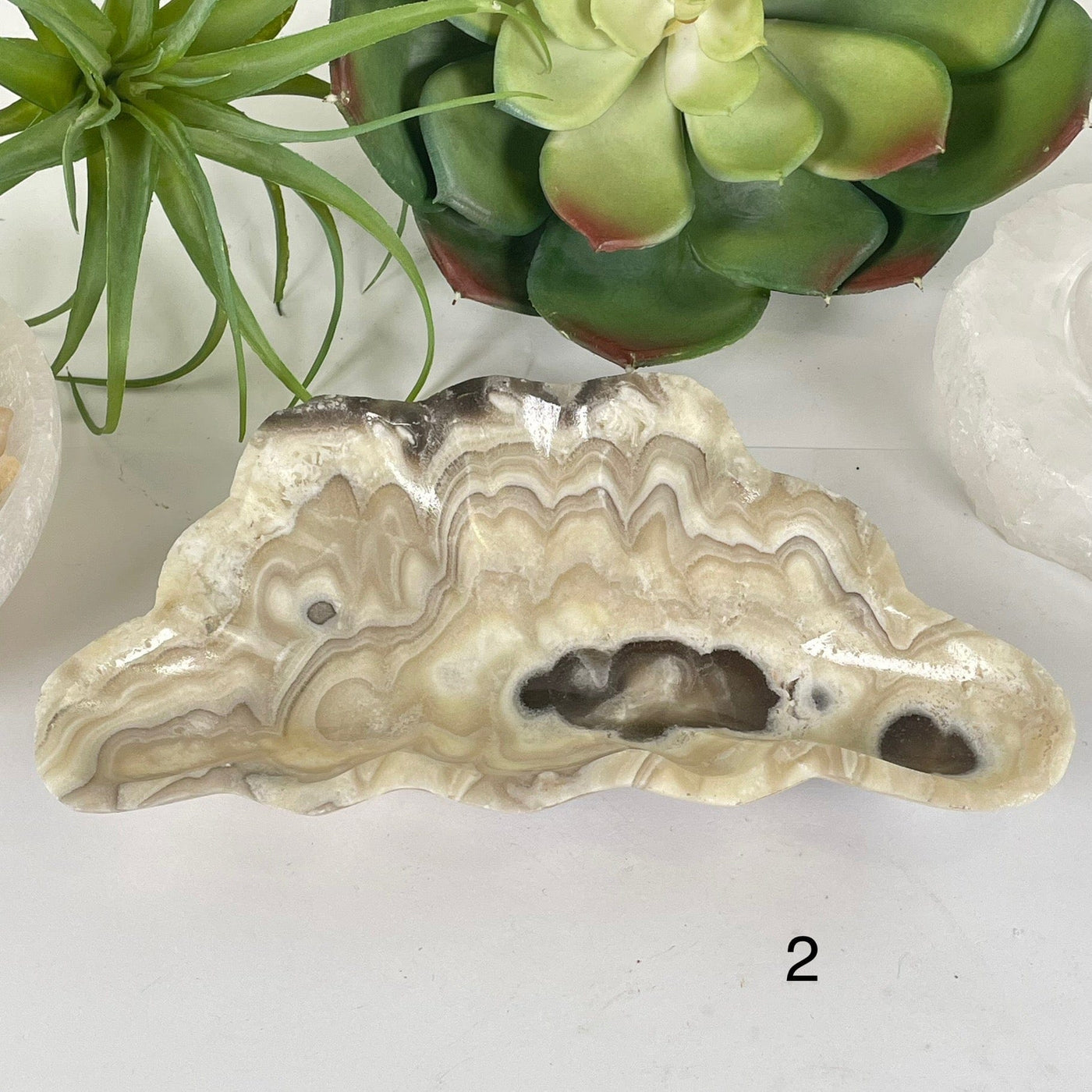 Mexican Onyx Small Bowl - Crystal Dish - You Choose #2 variant 2 labeled
