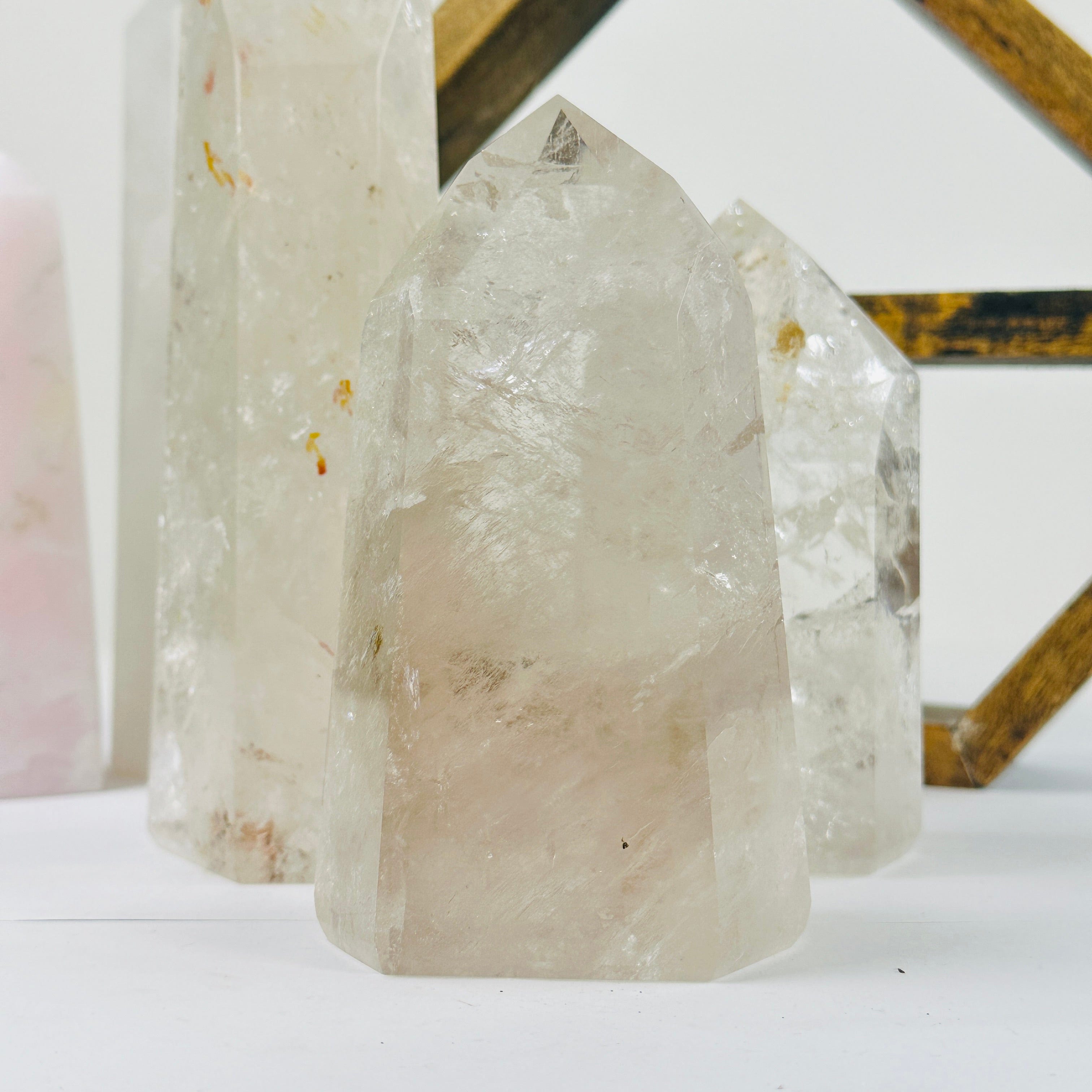 Quartz Column Crystal Quartz Polished Point Tower Natural Stone YOU CHOOSE – Rock ...