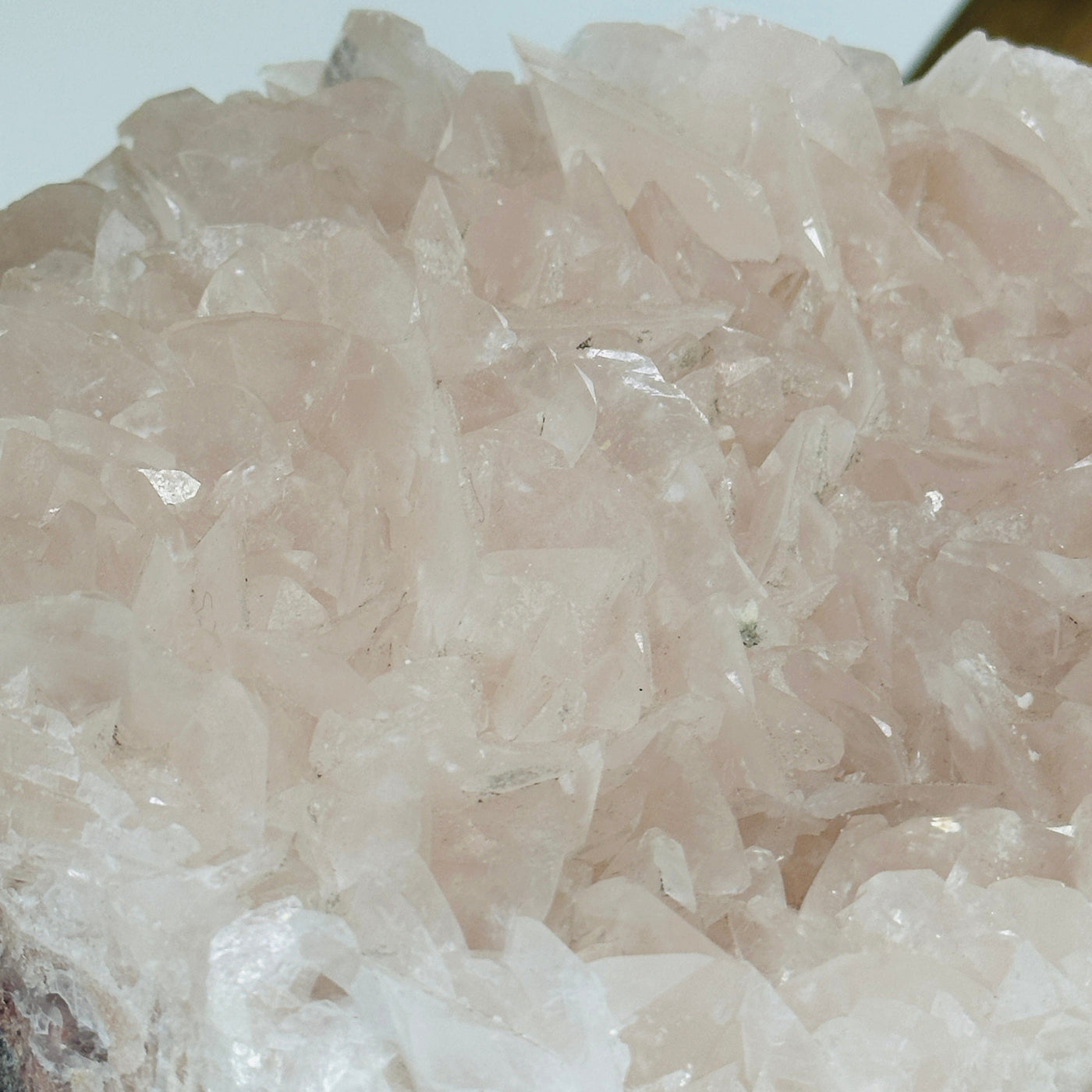 Up close shot of pink chalcedony