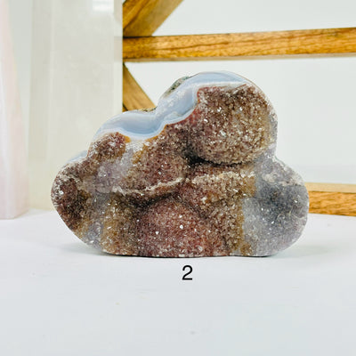 agate cloud with decorations in the background