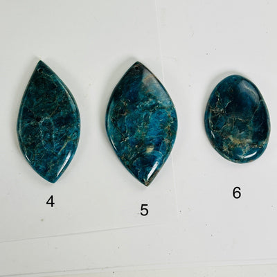 Apatite Polished Crystal Pendant - Assorted Shapes - You Choose variants 4, 5, and 6 labeled