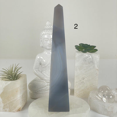 Agate Polished Crystal Obelisk - You Choose variant 2 labeled