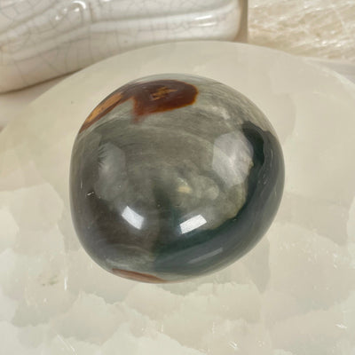 Polychrome Jasper Crystal Palm Stone - One-of-a-Kind side view