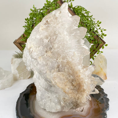 Large High Grade Crystal Quartz Cluster #1 side view