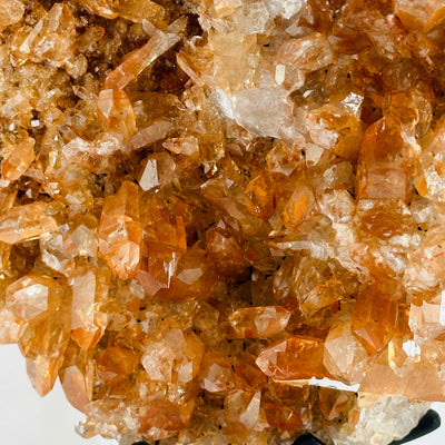 up close shot of tangerine quartz