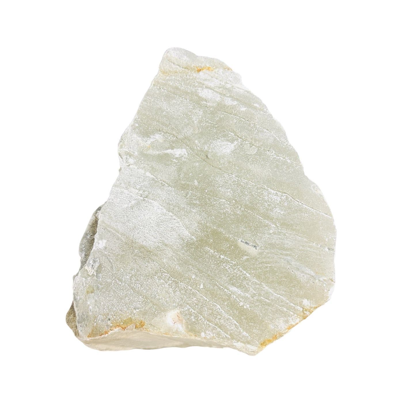 selenite log on white background