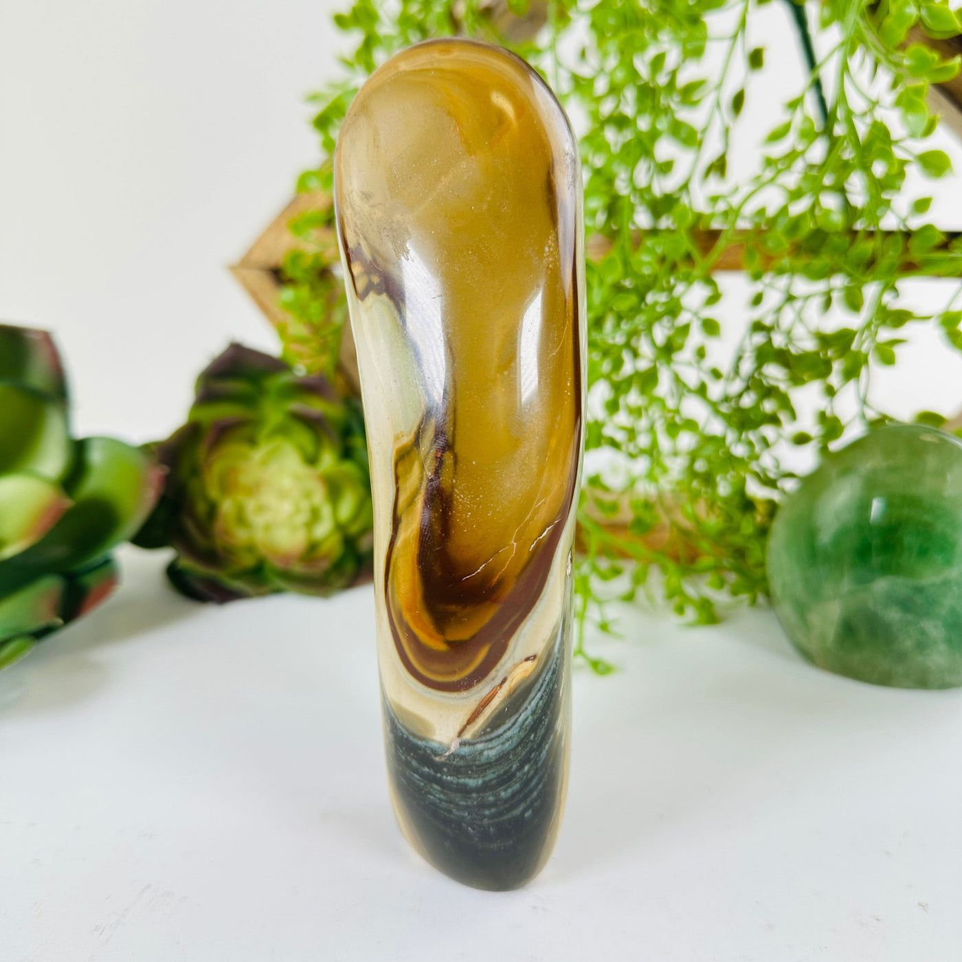 Polychrome Jasper Crystal Massage Wand - One-of-a-Kind side view