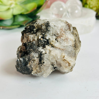 Elestial Alligator Fibrous Smokey Quartz Crystal with Rutile HIGH QUALITY #3 side view 