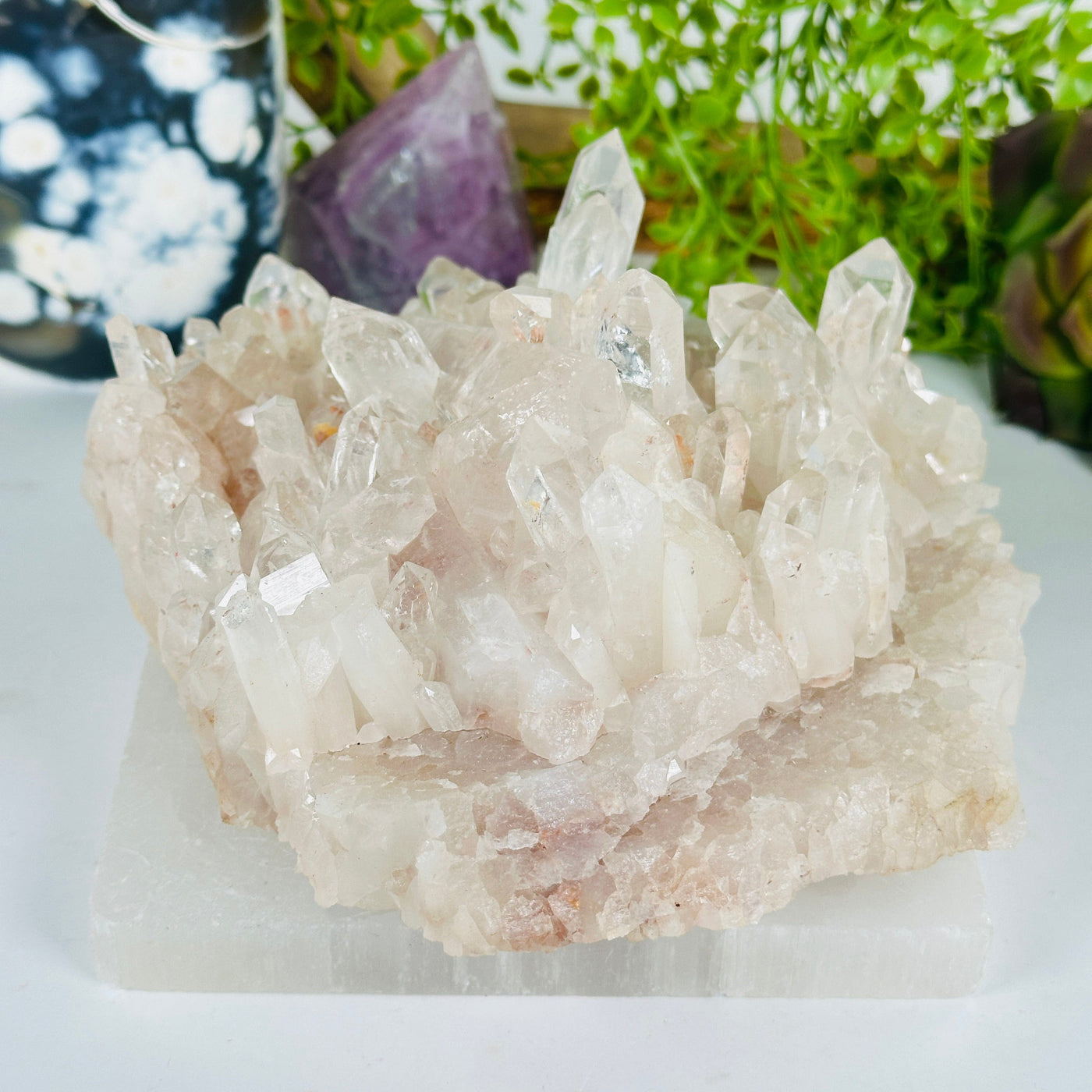 Lemurian Tangerine Quartz - High Grade Crystal Cluster - One-of-a-Kind #3 back view