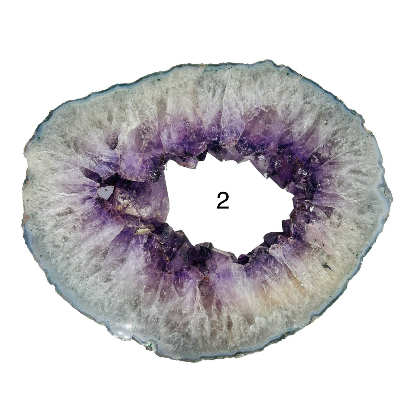 amethyst portals on white background