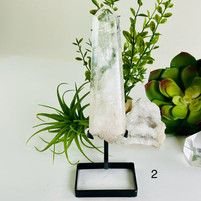 Crystal Quartz Point with Phantoms on Stand - You Choose #2 variant 2 labeled
