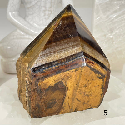 Tigers Eye Semi Polished Crystal Point - You Choose #2 variant 5 labeled