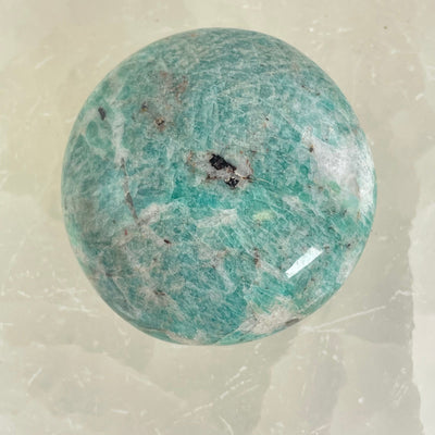 Amazonite Polished Crystal Palm Stone - One-of-a-Kind back view