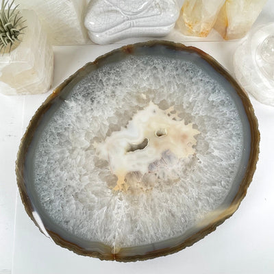 Agate Crystal Platter - One-of-a-Kind #2 top view