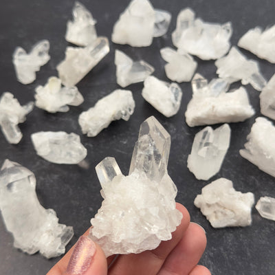 1 POUND High Grade Crystal Cluster - Clear Crystal Quartz -