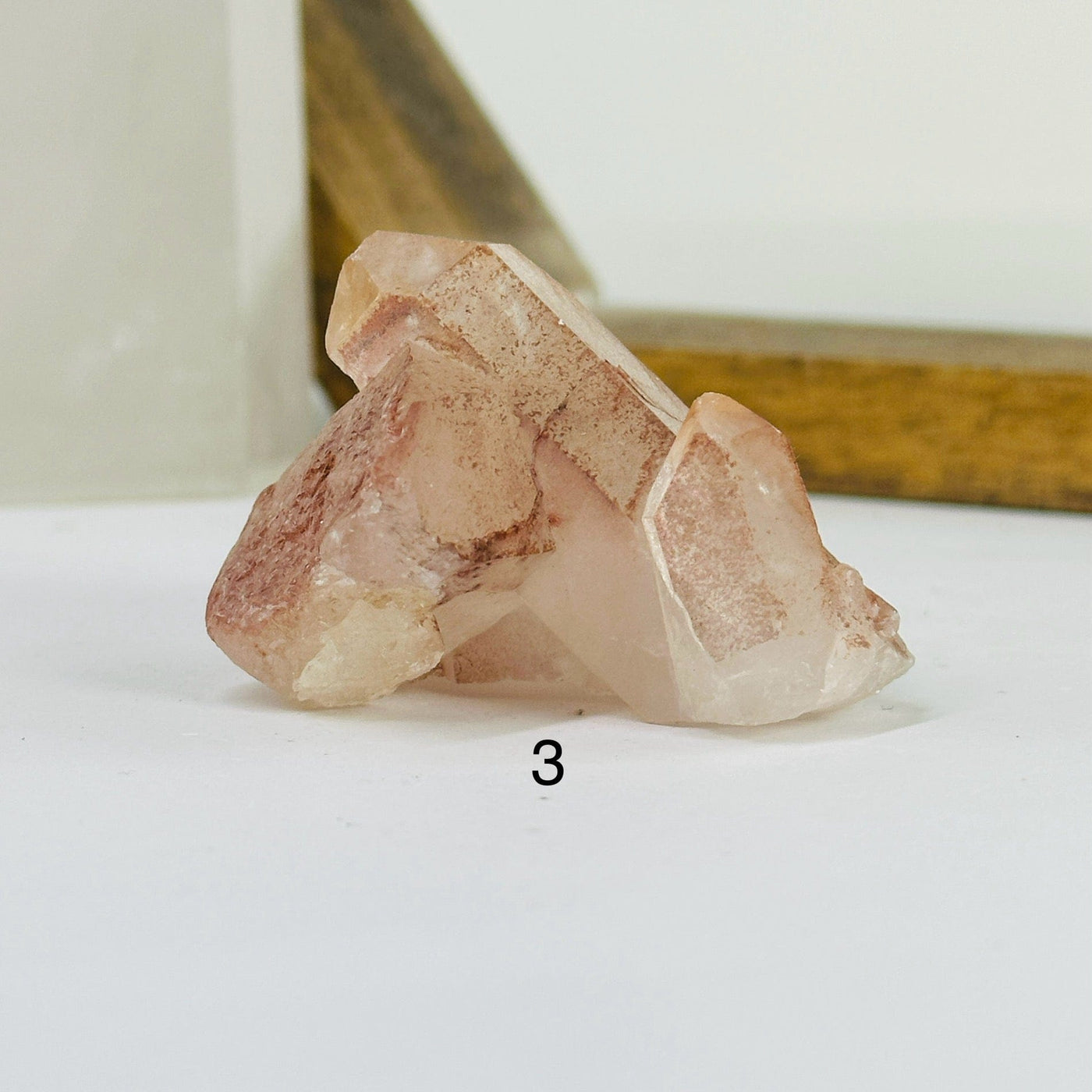 lithium quartz with decorations in the background