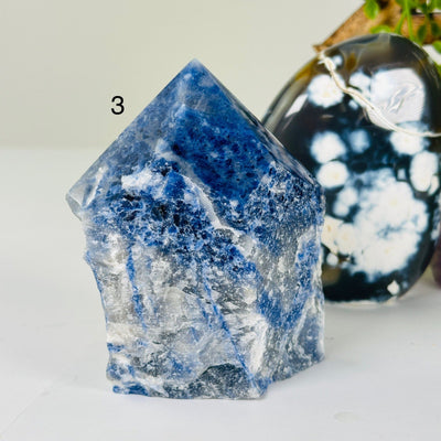 Sodalite Semi Polished Crystal Point - You Choose variant 3 labeled