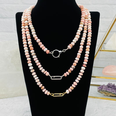 Pink Opal Candy Necklace - You Choose Style -
