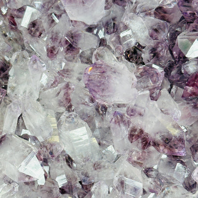 Amethyst Lemurian Crystal Cluster on Metal Stand - Rare Find - One-of-a-Kind #2 closeup for detail