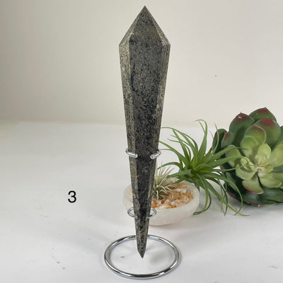 Pyrite Crystal Wand on Stand - You Choose variant 3 labeled