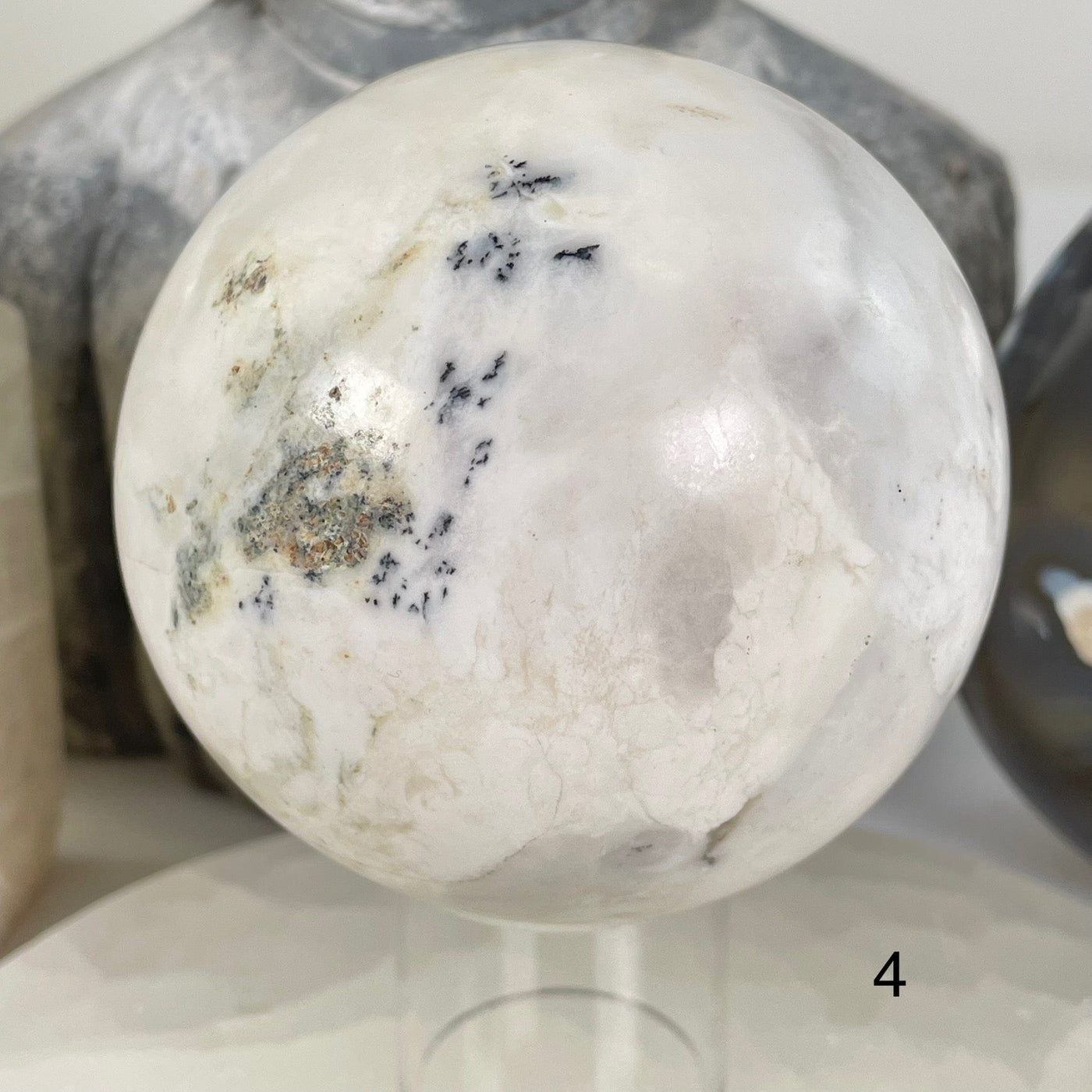 Dendritic Opal Crystal Sphere - As Is - You Choose variant 4 labeled