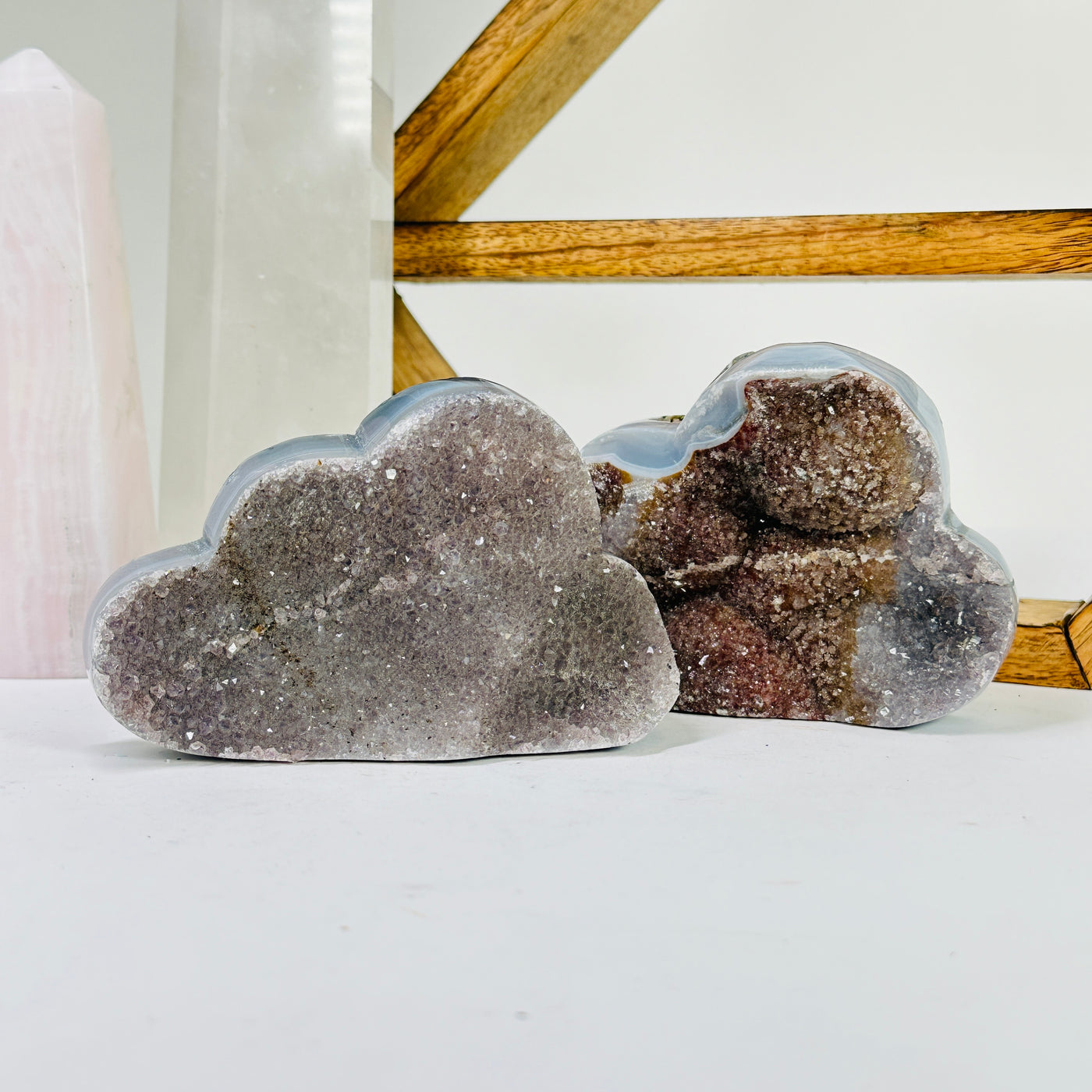 agate cloud with decorations in the background