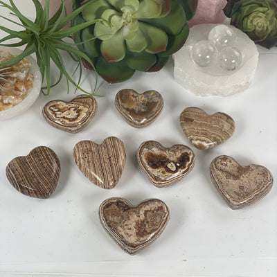 Aragonite Crystal Heart - You Choose #2 all variants top view
