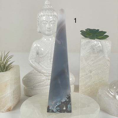 Agate Polished Crystal Obelisk - You Choose variant 1 labeled