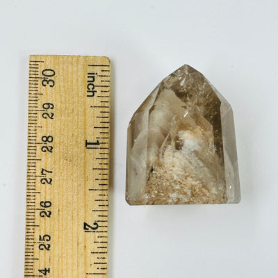 lodalite point next to a ruler for size reference