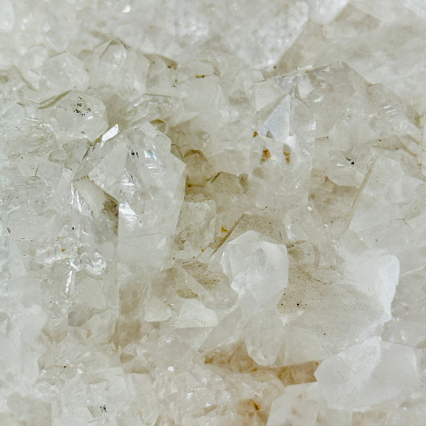 Crystal Quartz Cluster on Stand - One-of-a-Kind #1 closeup for detail