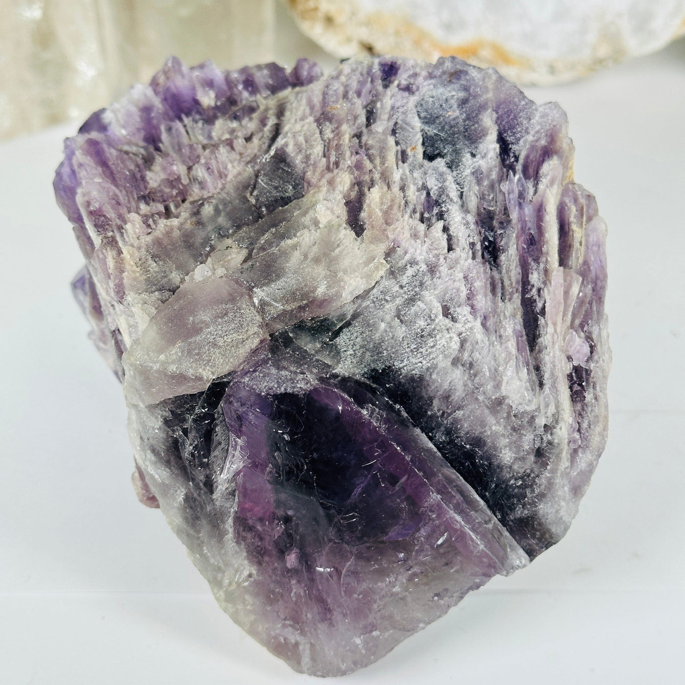 Elestial Amethyst Crystal Cluster #3 bottom view