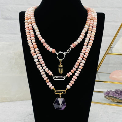 Pink Opal Candy Necklace - You Choose Style -