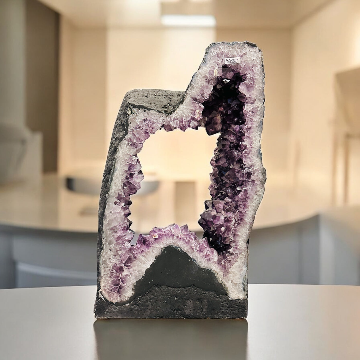 amethyst portal with decorations in the background