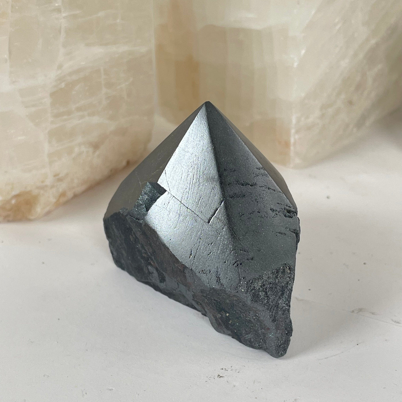  Hematite Semi Polished Crystal Point another angle