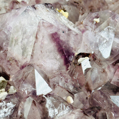 Amethyst Large Crystal Cluster with Calcite and Polished Sides - You Choose #1 closeup for detail of variant 2