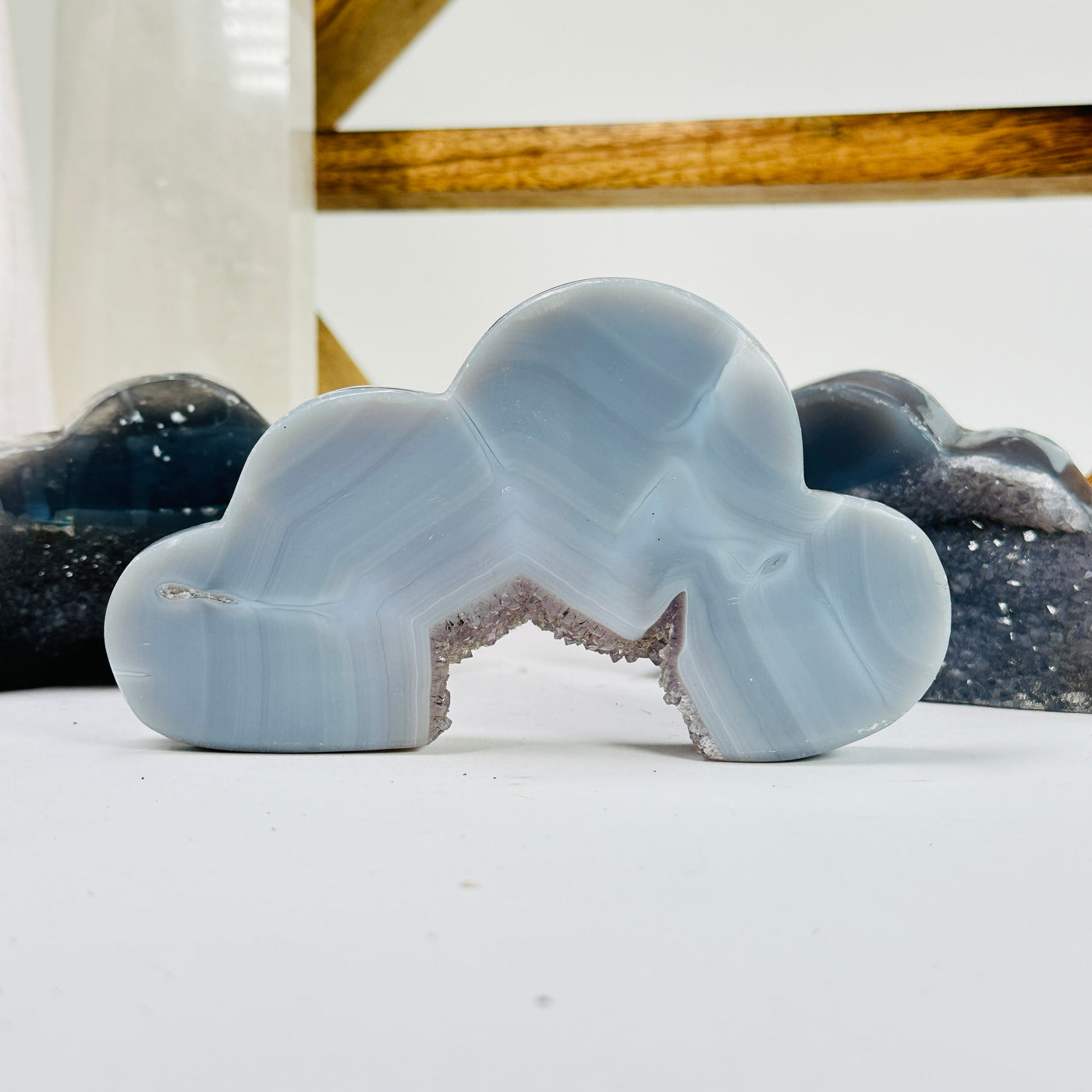 agate cloud with decorations in the background