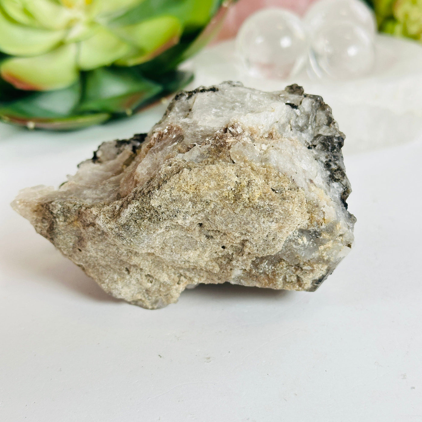 Elestial Alligator Fibrous Smokey Quartz Crystal with Rutile HIGH QUALITY #3 back view