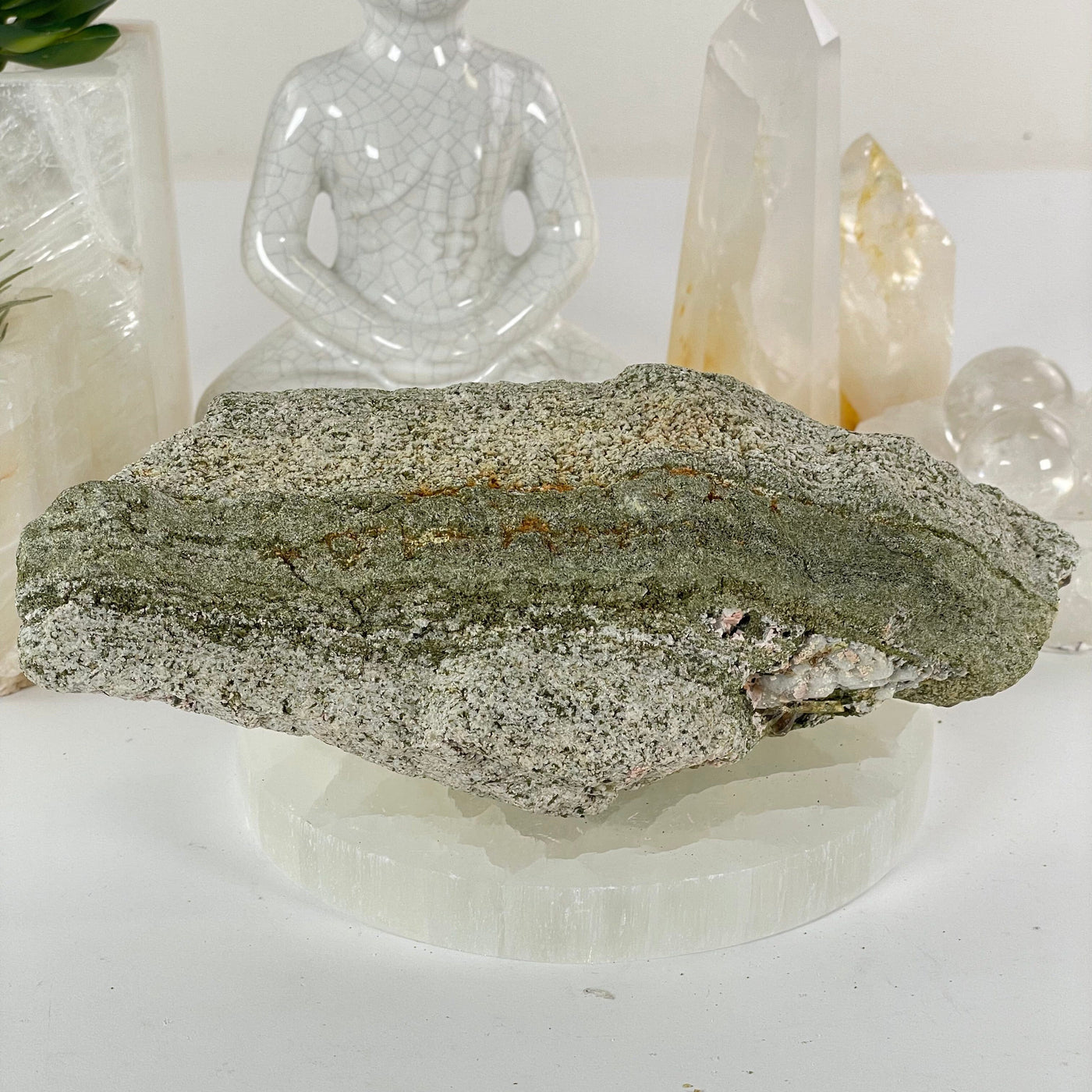 Epidote Crystal Cluster on Matrix - One-of-a-Kind #2 back view