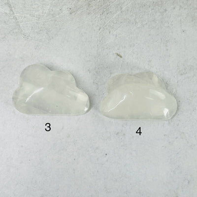 Crystal quartz cloud with decorations in the background