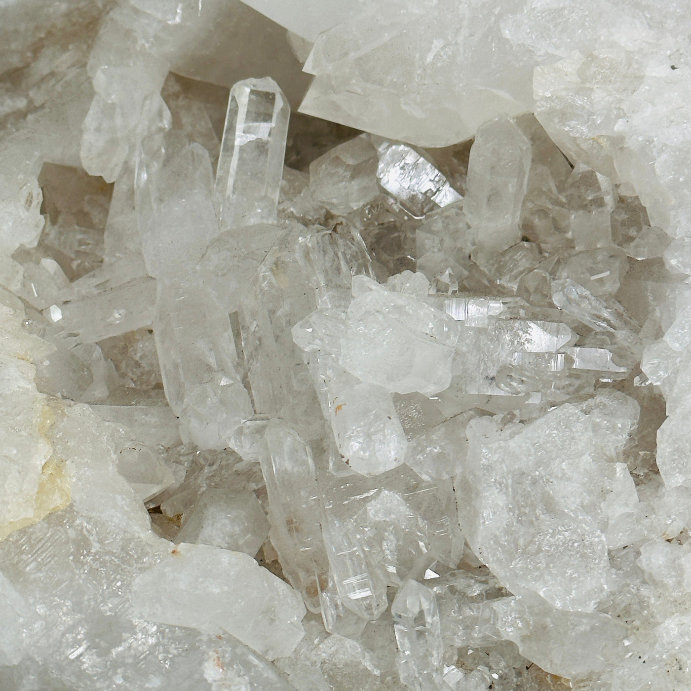up close shot of Crystal quartz cluster 